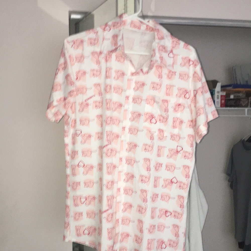 Button down Cat Shirt.